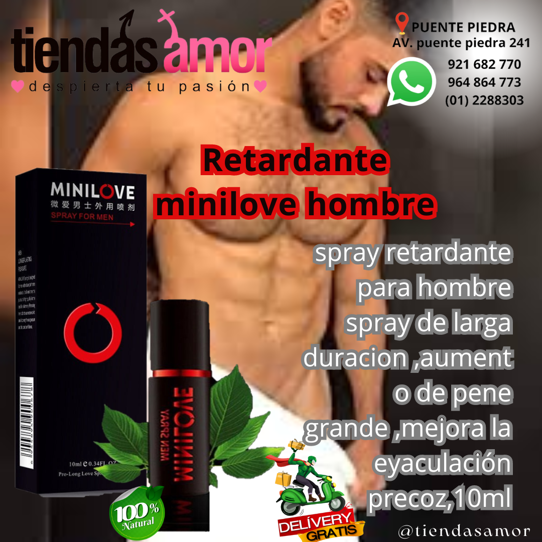 Gel Spray Retardante Masculino Larga Duracion Minilove 10ml